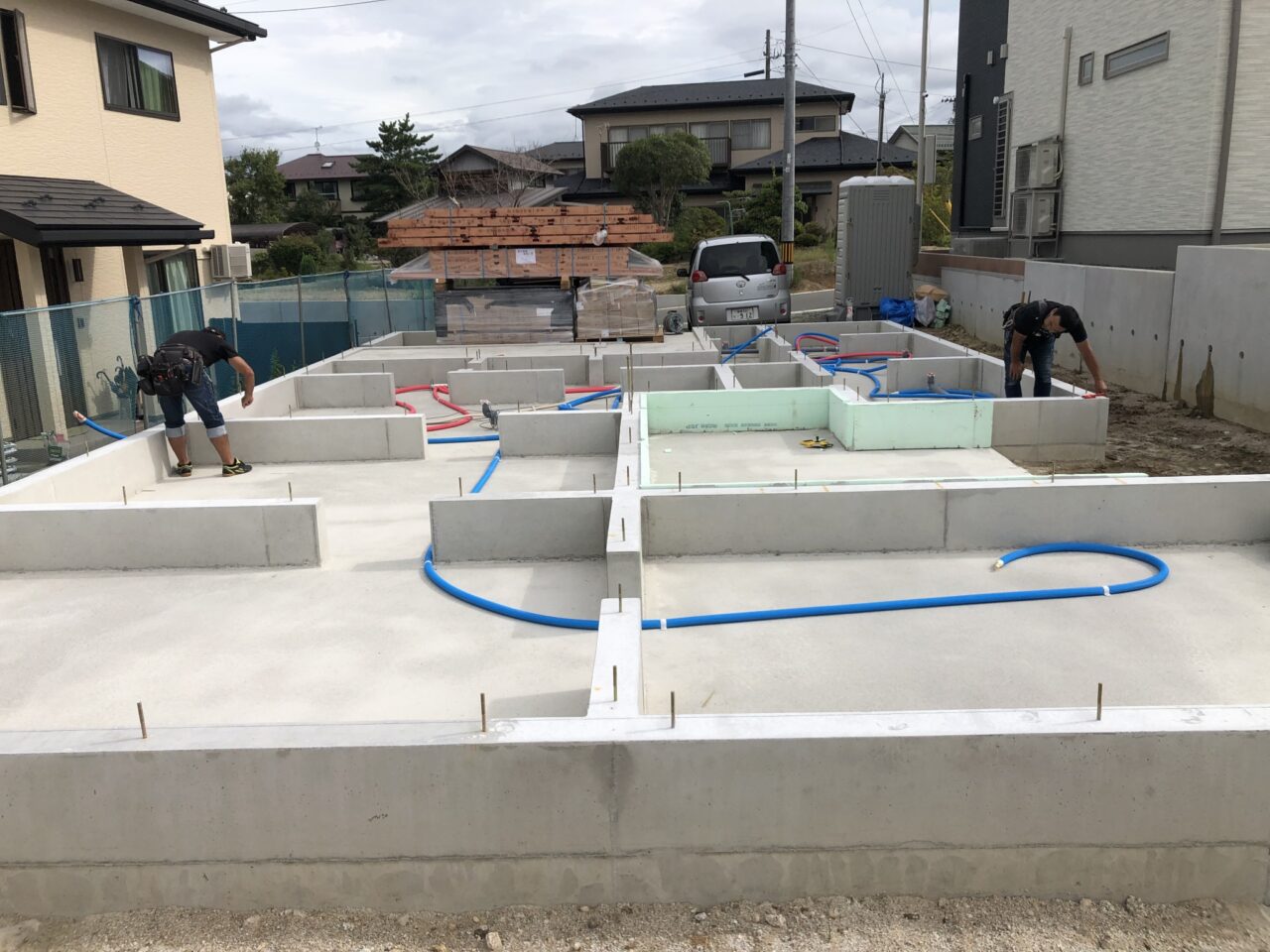 土台敷き