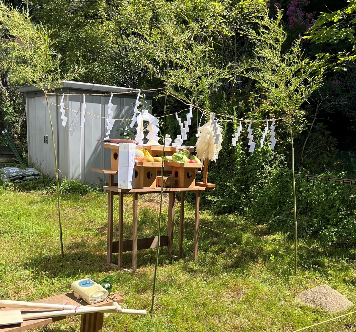 青空の下、地鎮祭☀